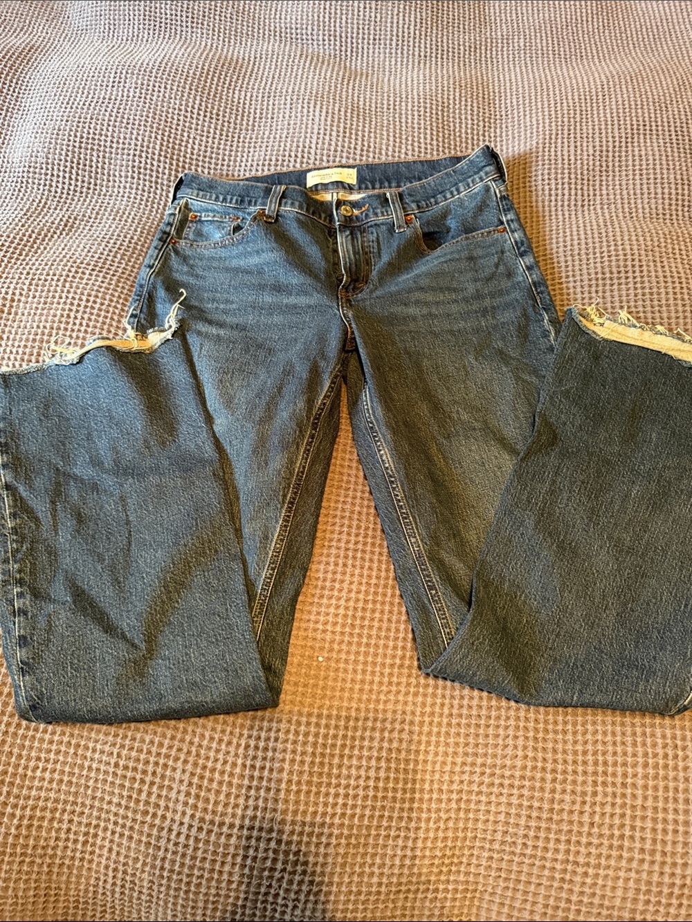 Abercrombie & Fitch Dark Blue Straight-Leg Jeans